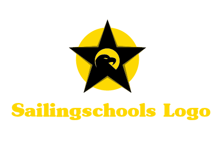 eagle and star in circle logo