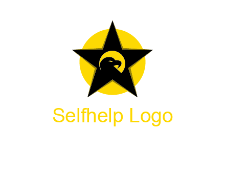 eagle and star in circle logo