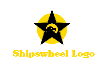 eagle and star in circle logo