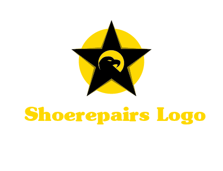 eagle and star in circle logo