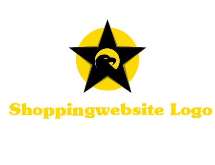eagle and star in circle logo