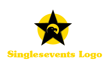 eagle and star in circle logo
