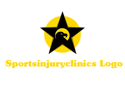 eagle and star in circle logo
