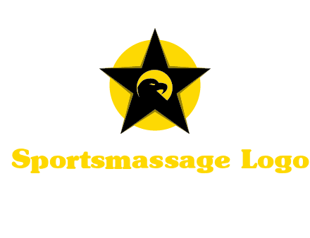 eagle and star in circle logo