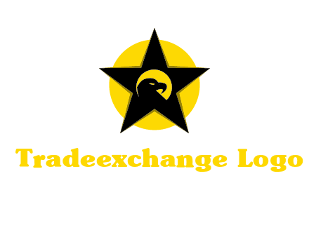 eagle and star in circle logo
