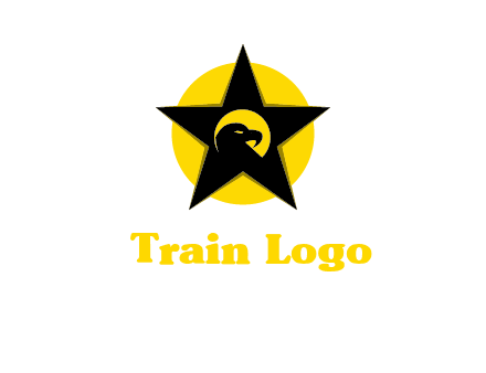 eagle and star in circle logo
