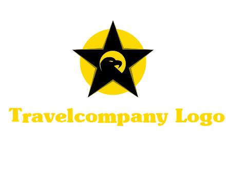 eagle and star in circle logo