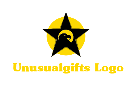 eagle and star in circle logo