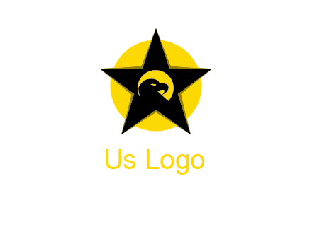 eagle and star in circle logo