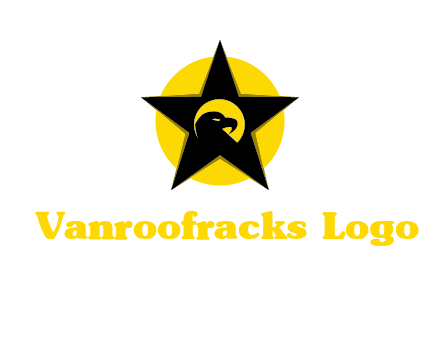 eagle and star in circle logo