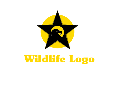 eagle and star in circle logo