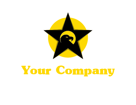 eagle and star in circle logo