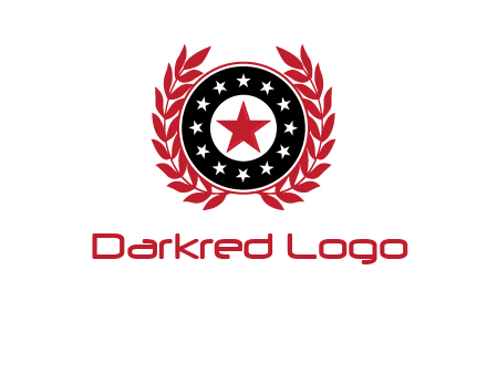 stars, leaves and circle security logo
