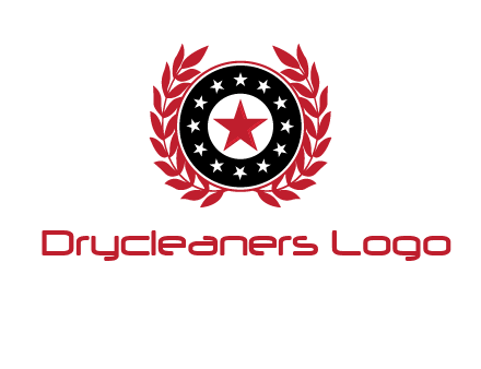 stars, leaves and circle security logo