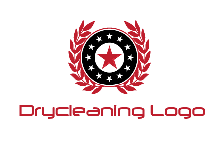 stars, leaves and circle security logo