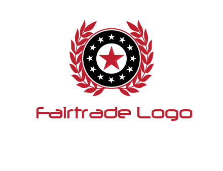 stars, leaves and circle security logo