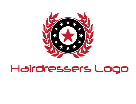 stars, leaves and circle security logo