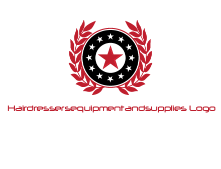 stars, leaves and circle security logo