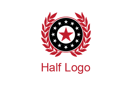 stars, leaves and circle security logo