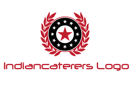 stars, leaves and circle security logo
