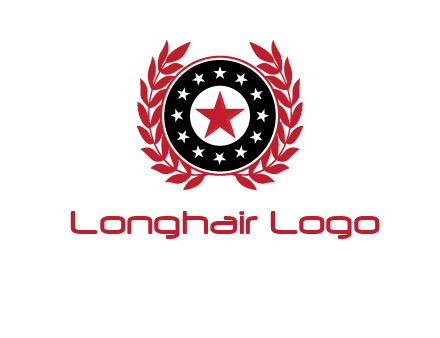 stars, leaves and circle security logo