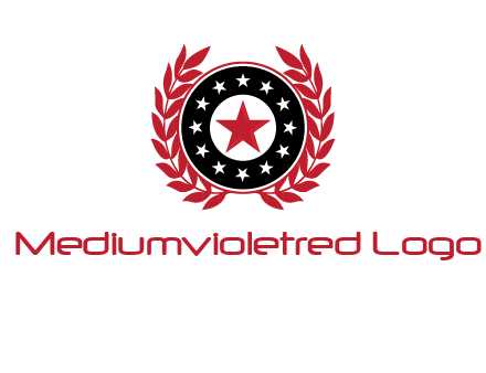 stars, leaves and circle security logo