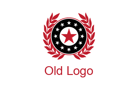stars, leaves and circle security logo
