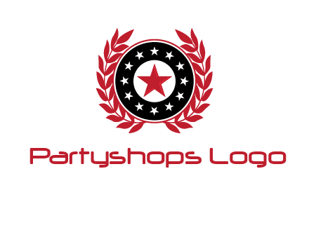 stars, leaves and circle security logo