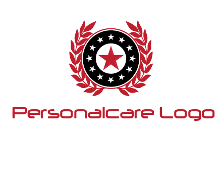 stars, leaves and circle security logo
