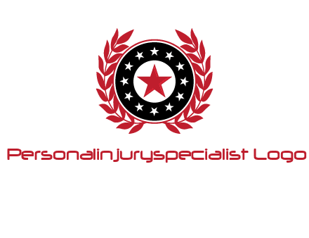 stars, leaves and circle security logo