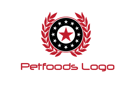 stars, leaves and circle security logo
