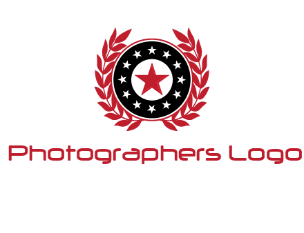 stars, leaves and circle security logo