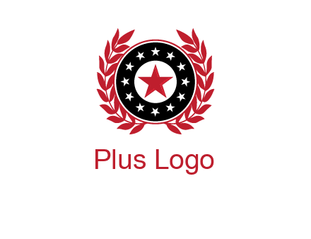 stars, leaves and circle security logo