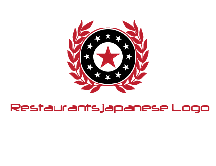 stars, leaves and circle security logo