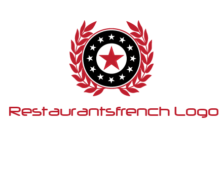 stars, leaves and circle security logo