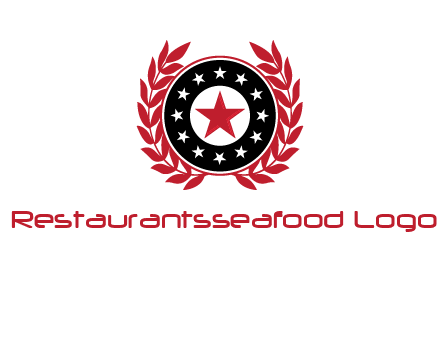 stars, leaves and circle security logo
