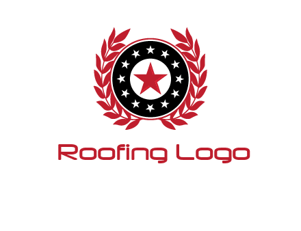 stars, leaves and circle security logo