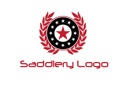 stars, leaves and circle security logo