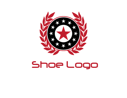 stars, leaves and circle security logo