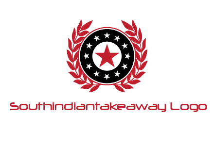 stars, leaves and circle security logo