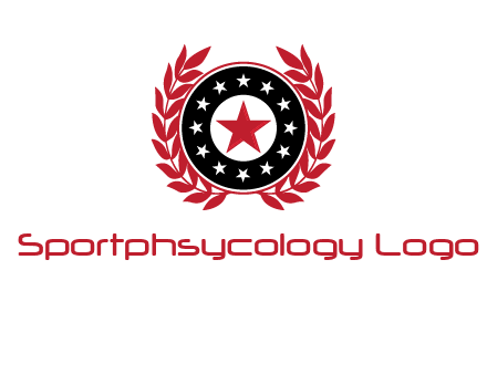 stars, leaves and circle security logo