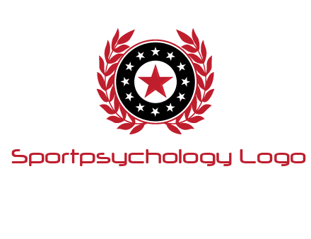 stars, leaves and circle security logo
