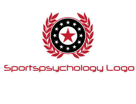 stars, leaves and circle security logo