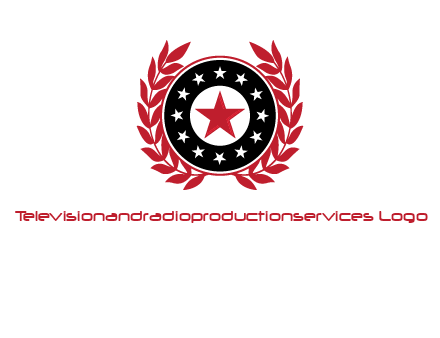 stars, leaves and circle security logo