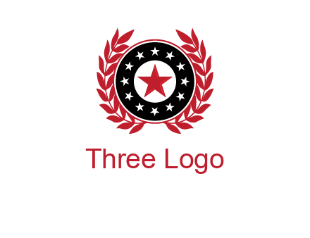 stars, leaves and circle security logo