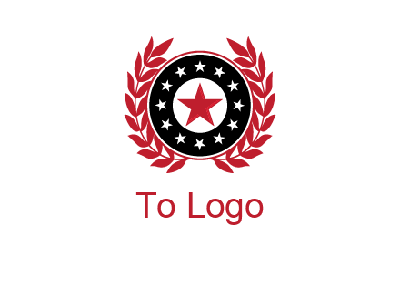 stars, leaves and circle security logo