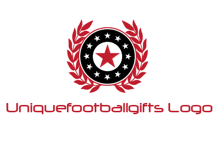 stars, leaves and circle security logo