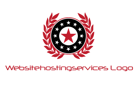 stars, leaves and circle security logo
