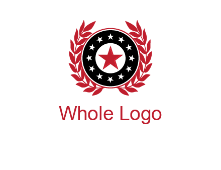 stars, leaves and circle security logo