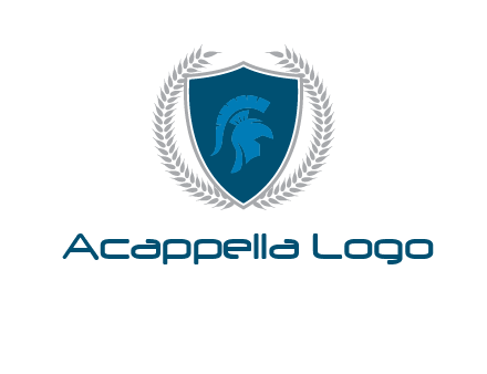 spartan helmet in shield logo